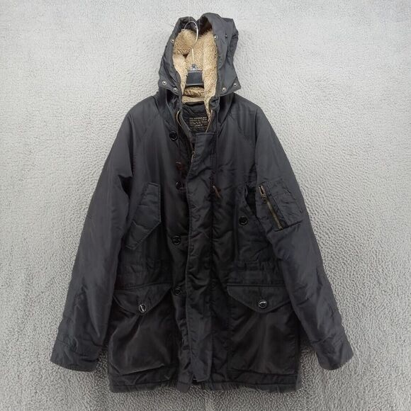J. Crew Other - J Crew Jacket Mens Medium Midnight Navy Blue Full Zip Military‎ Style Parka